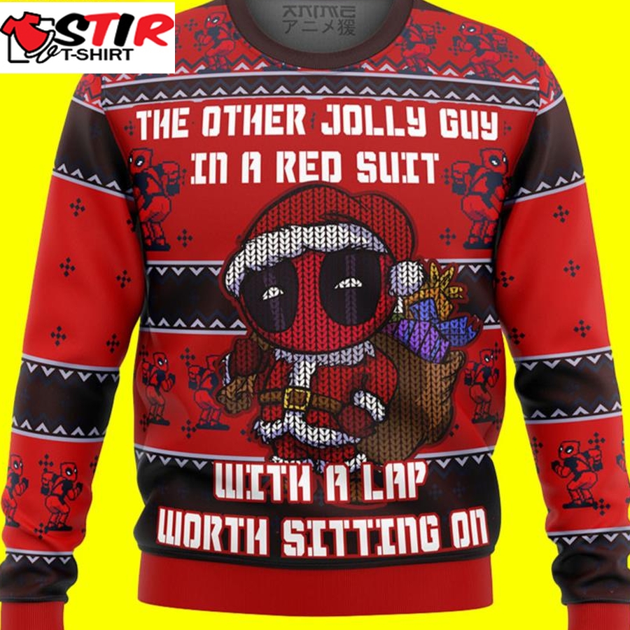 Deadpool Jolly Red Guy Marvel Ugly Christmas Sweater