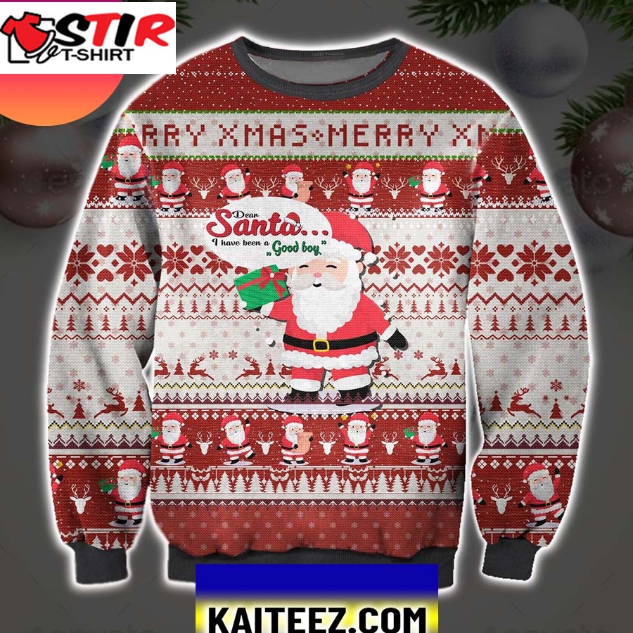 Dear Santa, I've Been A Good Boy 3D All Over Printed Christmas Ugly Sweater