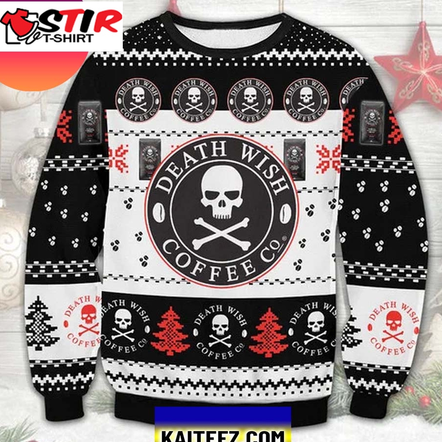 Death Wish Coffee 3D Christmas Ugly Sweater
