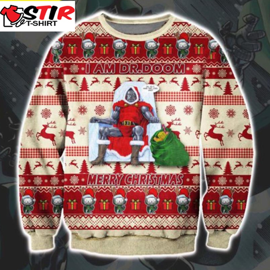 Doctor Doom Marvel Ugly Christmas Sweater Unisex Knit Sweater