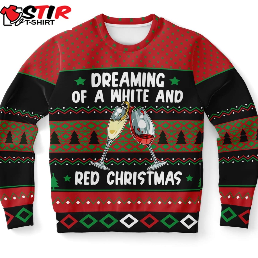 Dreaming Of A White And Red Christmas Ugly Christmas Sweater