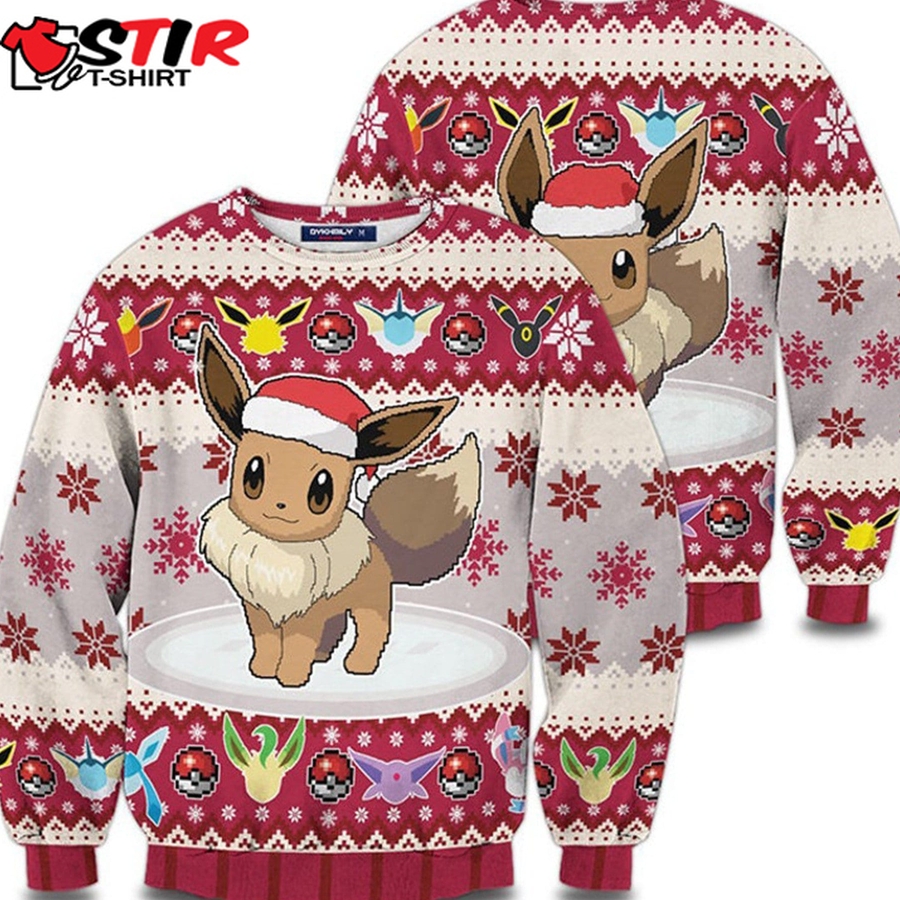 Eevee Eeveelution Pokemon Christmas Ugly Sweater