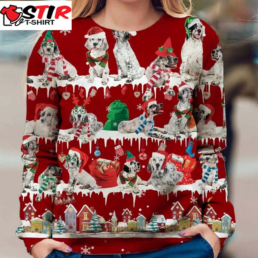 English Setter   Snow Christmas   Premium Dog Christmas Ugly Sweatshirt, Dog Ugly Sweater   28