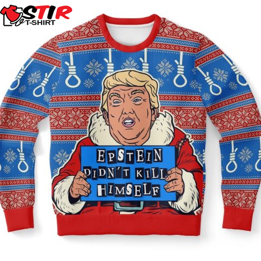 Epstein Didn&8217;T Kill Himself Ugly Christmas Trump Wool Knitted Sweater