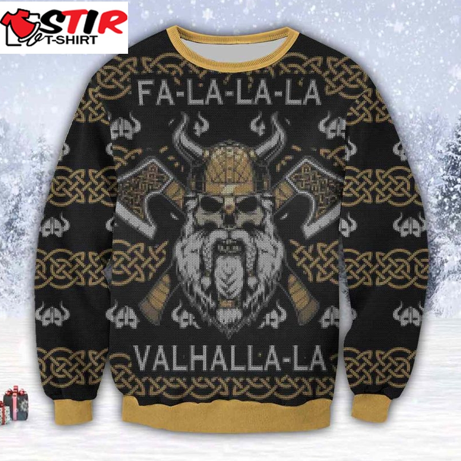 Fa La La La Viking 3D All Over Print Ugly Christmas Sweater Hoodie All Over Printed Cint10352, All Over Print, 3D Tshirt, Hoodie, Sweatshirt