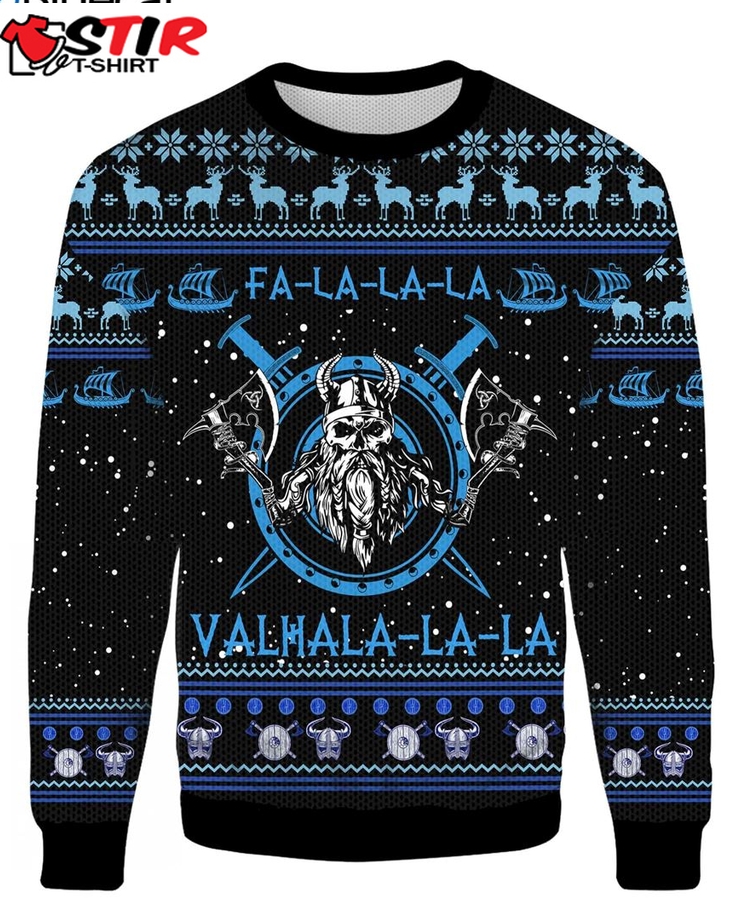 Falalala Valhalla Viking Ugly Xmas Sweater Viking Christmas