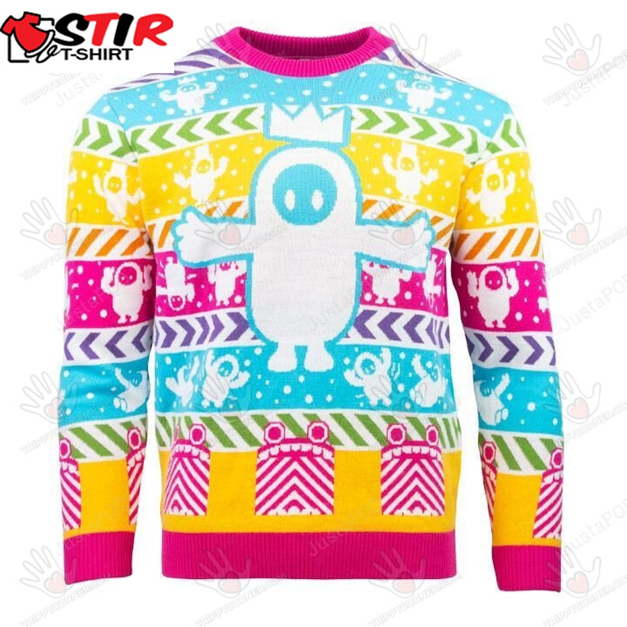 Fall Guys Ugly Christmas Sweater, All Over Print Sweatshirt, Ugly Ugly Sweater Christmas Gift   1031