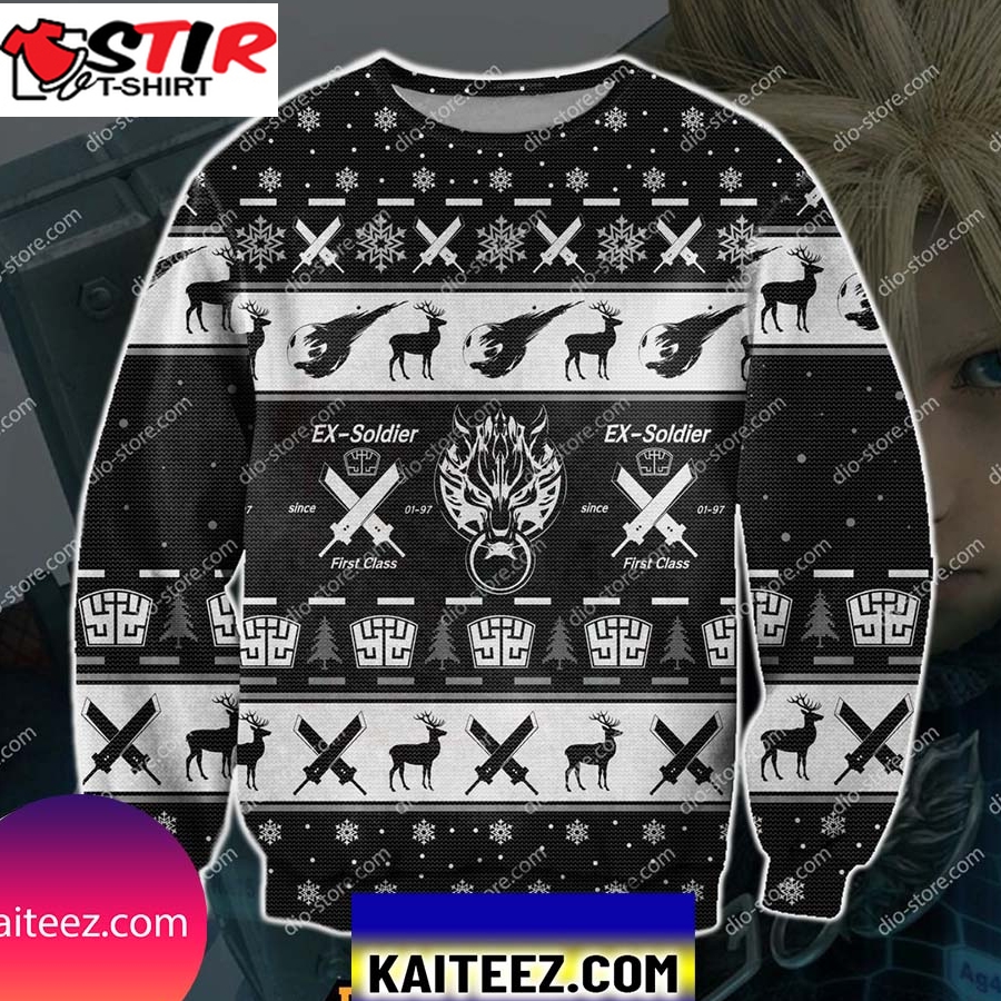 Final Fantasy 3D Print Knitting Pattern Christmas Ugly Sweater