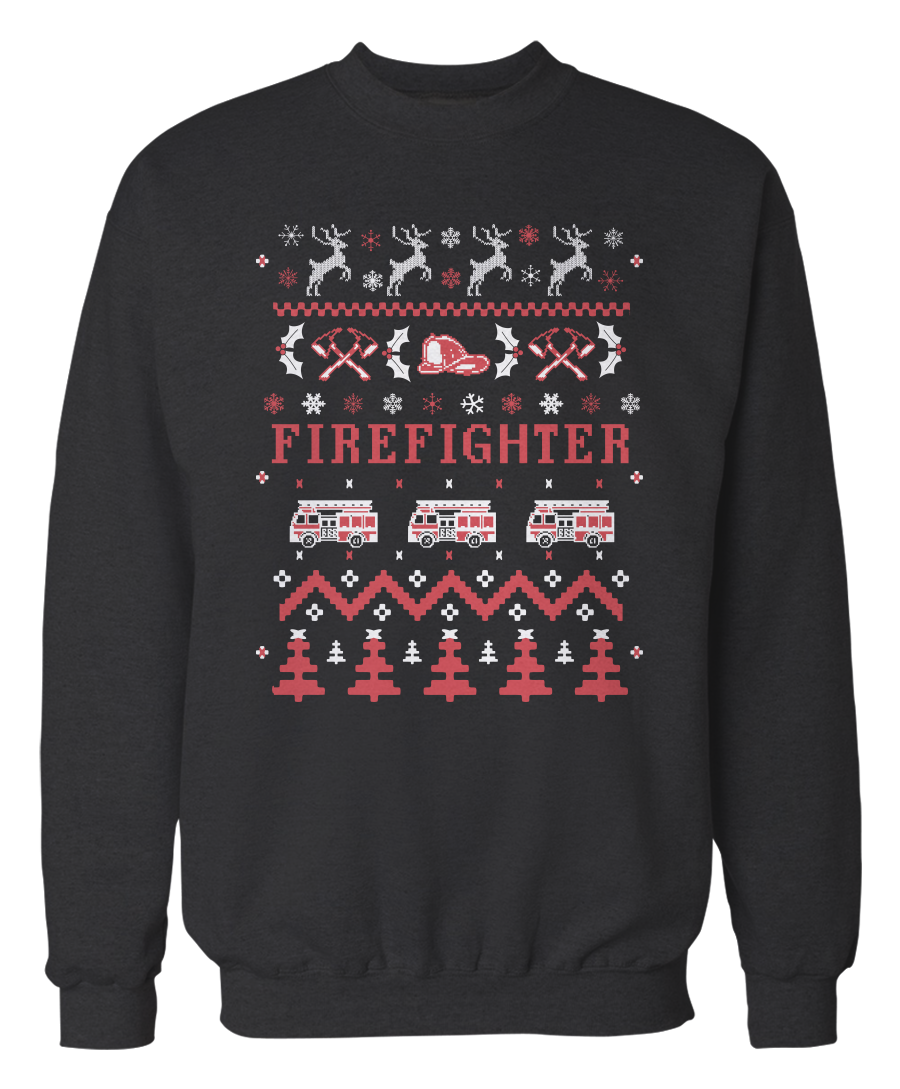 Firefighter   Ugly Christmas Sweater   508