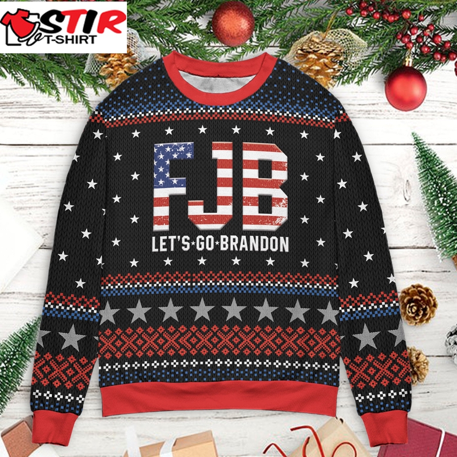 Fjb Let&8217;S Go Brandon Ugly Christmas Sweater 3D All Over Knitting Pattern