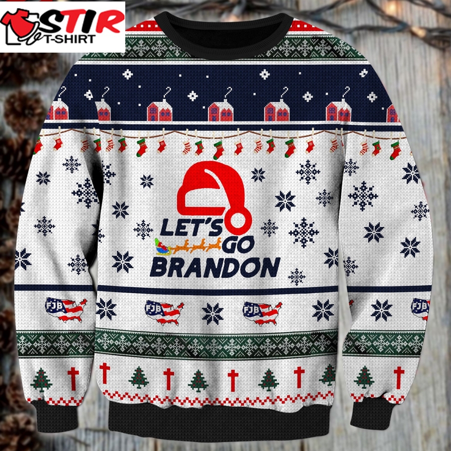 Fjb Santa Let&8217;S Go Brandon Ugly Christmas Sweater
