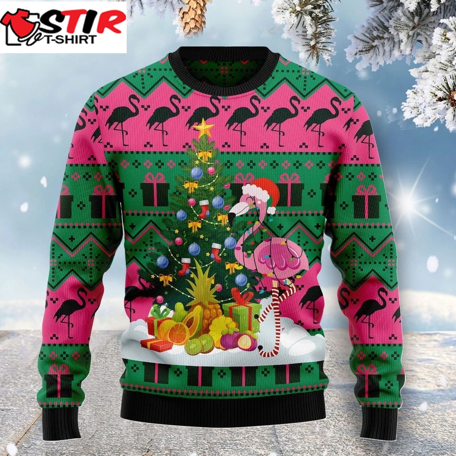 Flamingo Ugly Christmas Sweater Gift 2021