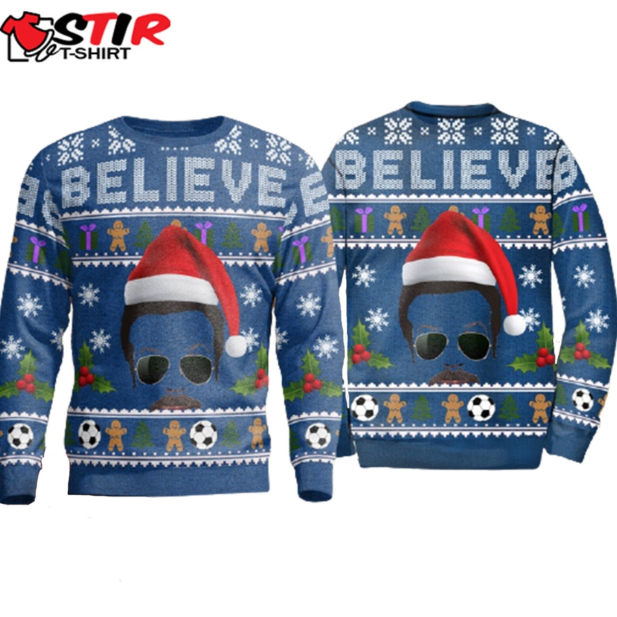 Funny Christmas Believe Team Lasso Ugly Sweater