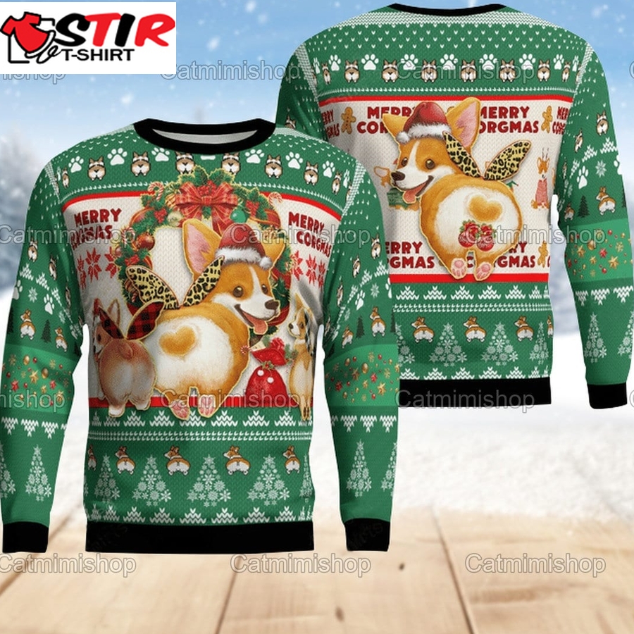 Funny Corgi Dog Ugly Christmas Sweater
