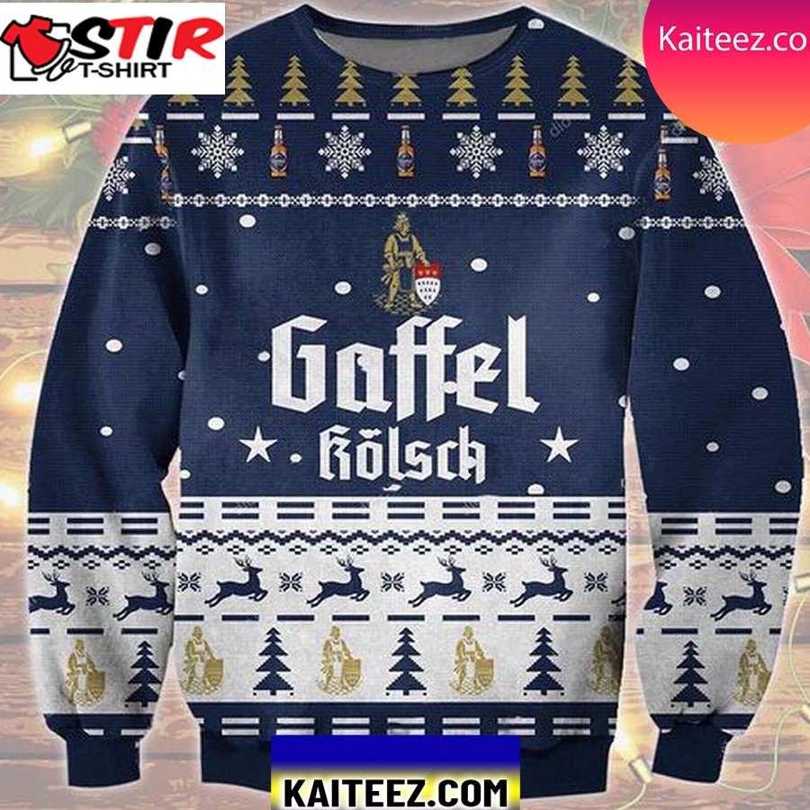 Gaffel Kolsch Beer 3D Christmas Ugly Sweater