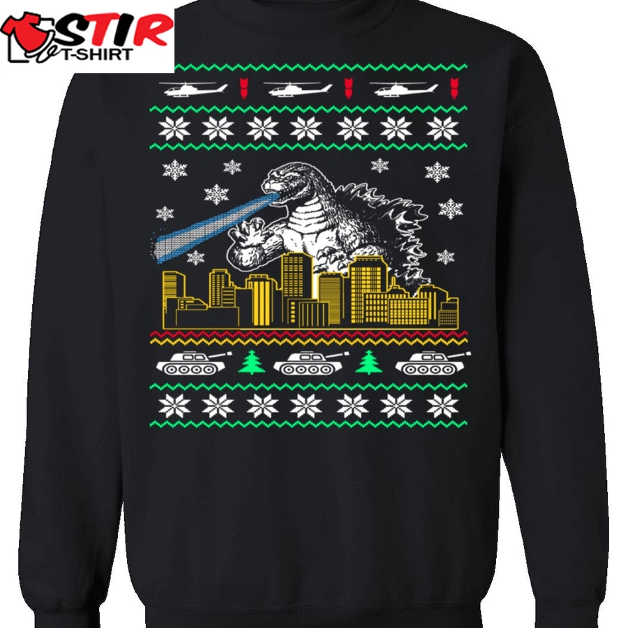 Godzilla Ugly Christmas Sweater   9538