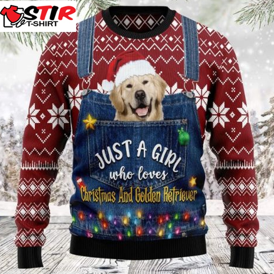 Golden Retriever Ugly Christmas Wool Knitted Sweater