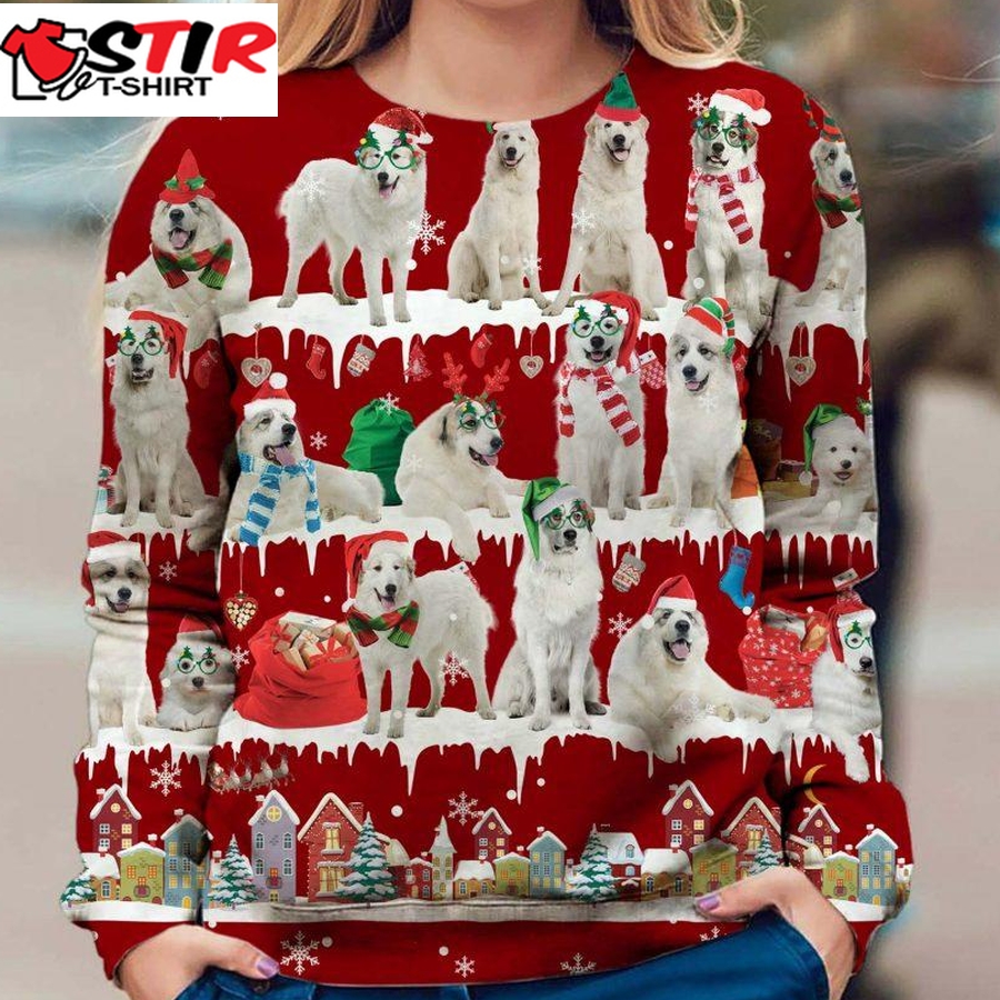 Great Pyrenees   Snow Christmas   Premium Dog Christmas Ugly Sweatshirt, Dog Ugly Sweater   342