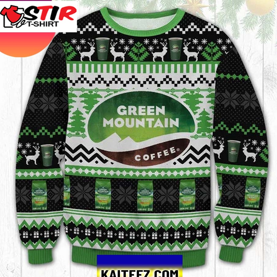 Green Mountain Coffee 3D Christmas Ugly Sweater