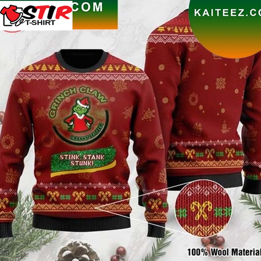 Grinch Claw Stink Stank Stunk Christmas Ugly  Sweater