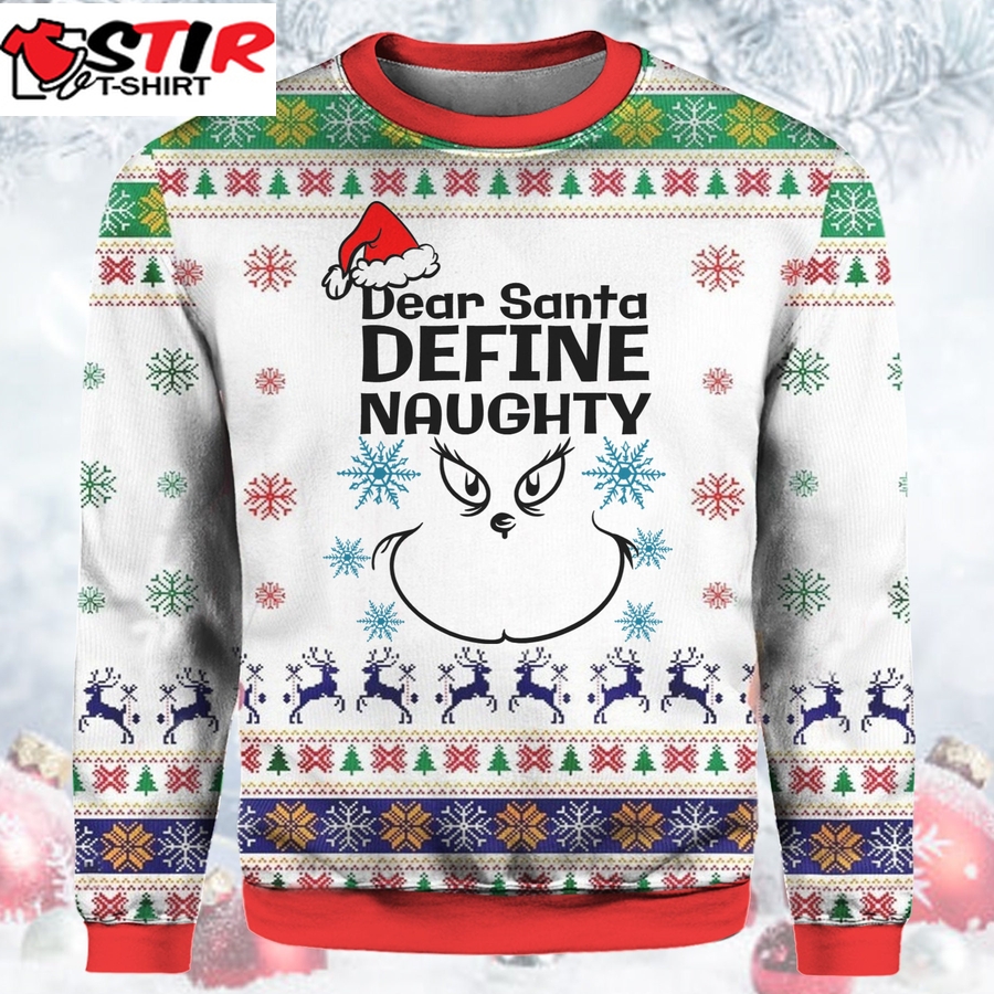 Grinch Face 2021 Christmas Ugly Sweater 3D