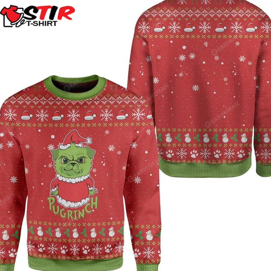 Grinch Sweater Pug Dog Ugly Sweater Pugrinch Christmas Ugly Sweater
