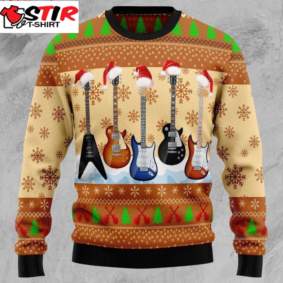 Guitar Xmas Ugly Christmas Sweater