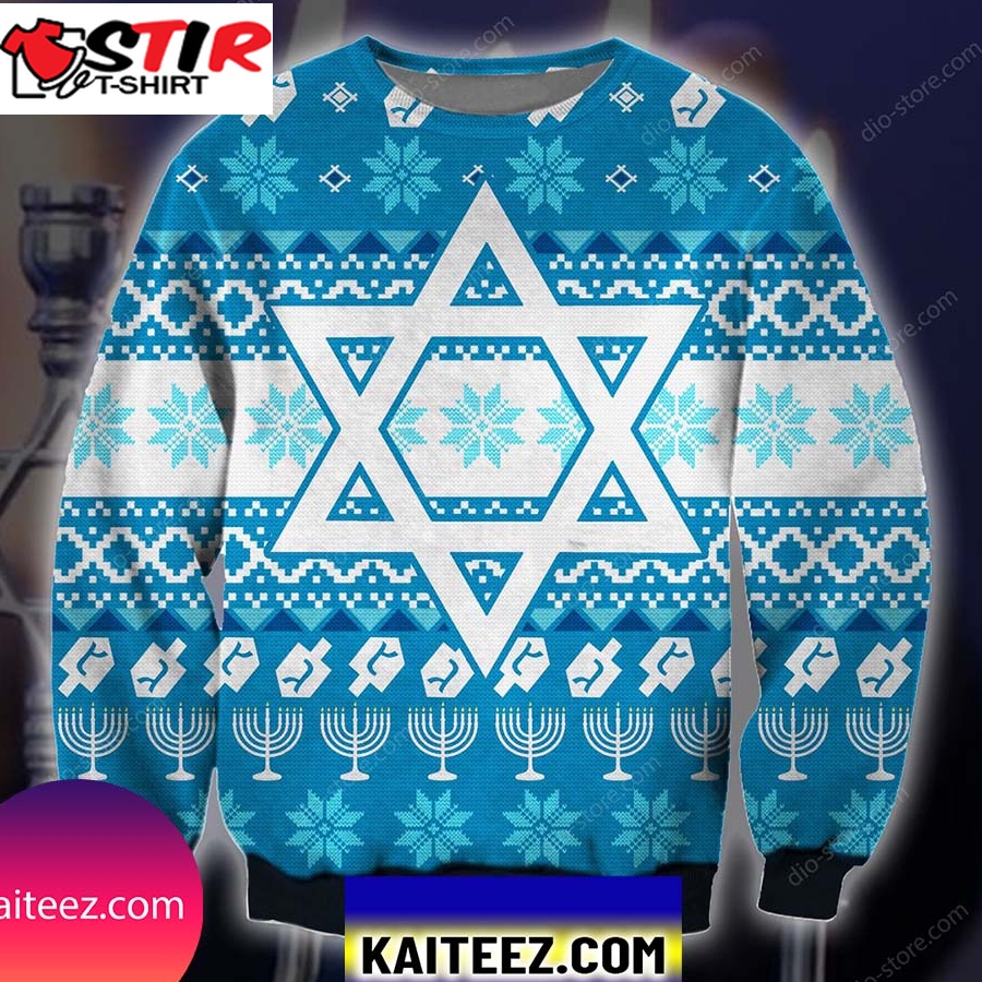 Hanukkah Knitting Pattern 3D Print Christmas Ugly Sweater