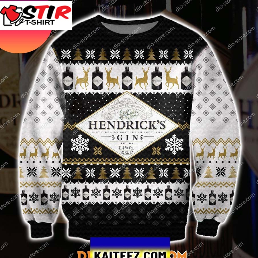 Hendrick's Gin Wine Knitting Pattern Christmas Ugly Sweater