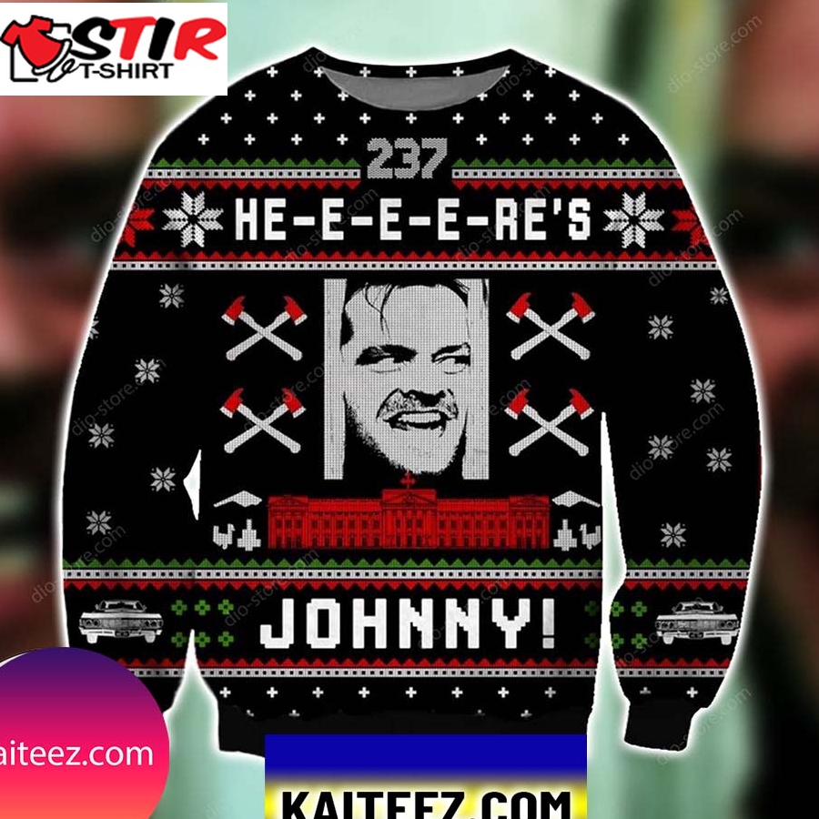 Here's Johnny Knitting Pattern 3D Print Christmas Ugly Sweater