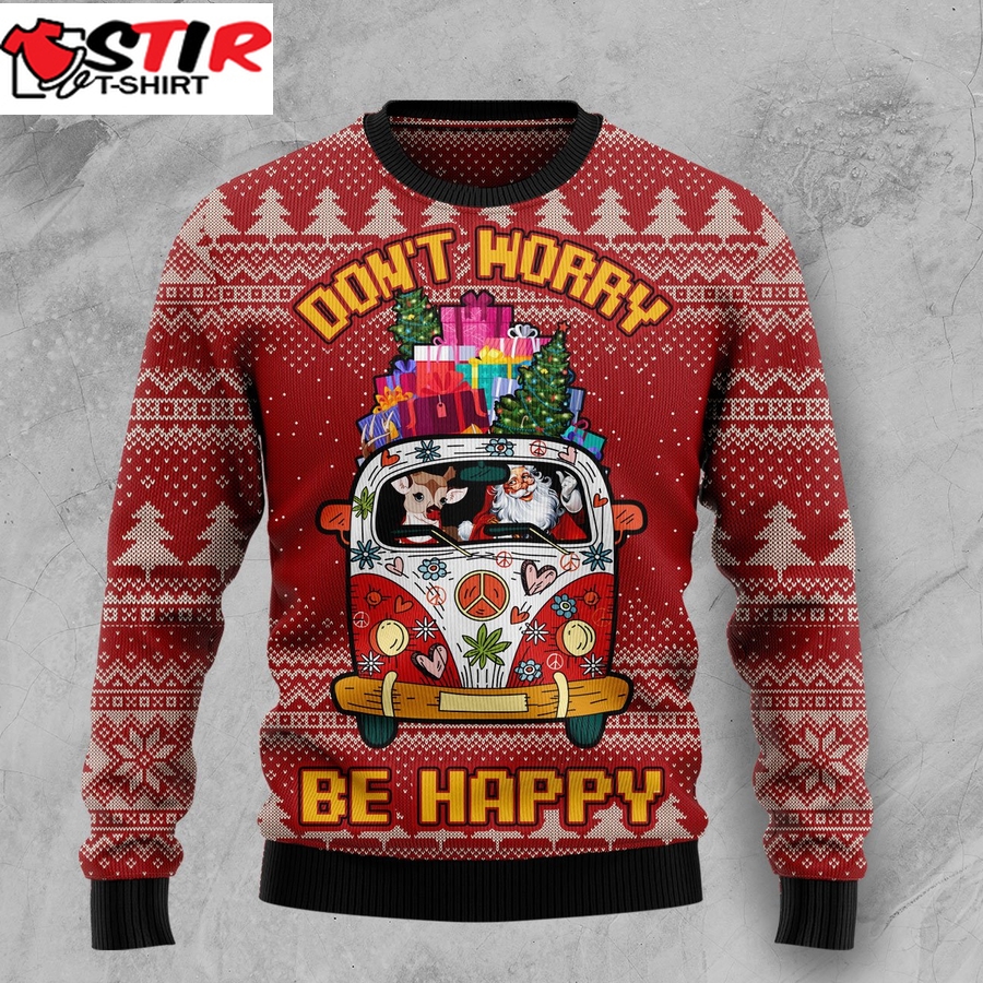 Hippie Car Ht100507 Ugly Christmas Sweater Unisex Womens & Mens, Couples Matching, Friends, Funny Family Ugly Christmas Holiday Sweater Gifts (Plus Size Available)   1253