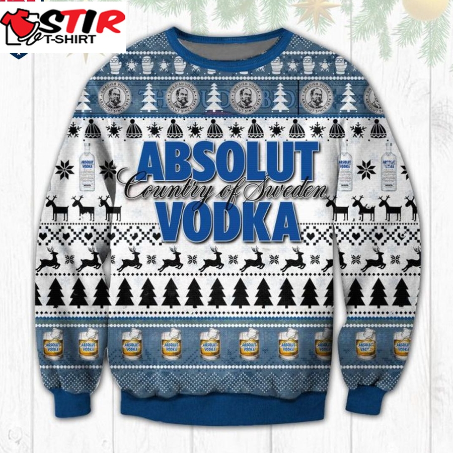 Hot Absolut Vodka Ugly Christmas Sweater