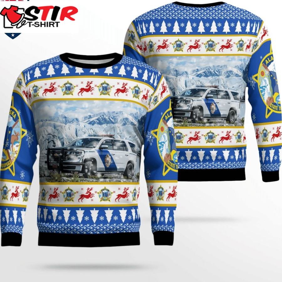 Hot Alaska State Troopers Ford Interceptor Utility 3D Christmas Sweater