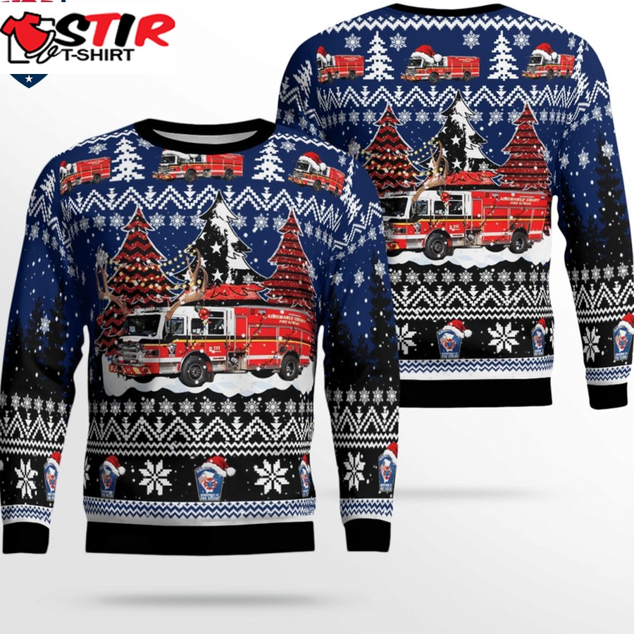 Hot Albemarle County Fire Rescue 3D Christmas Sweater