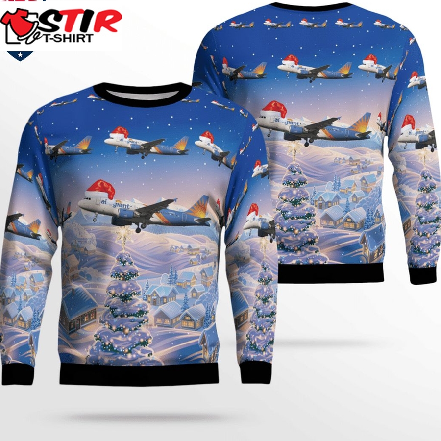 Hot Allegiant Air Airbus A319 111 3D Christmas Sweater