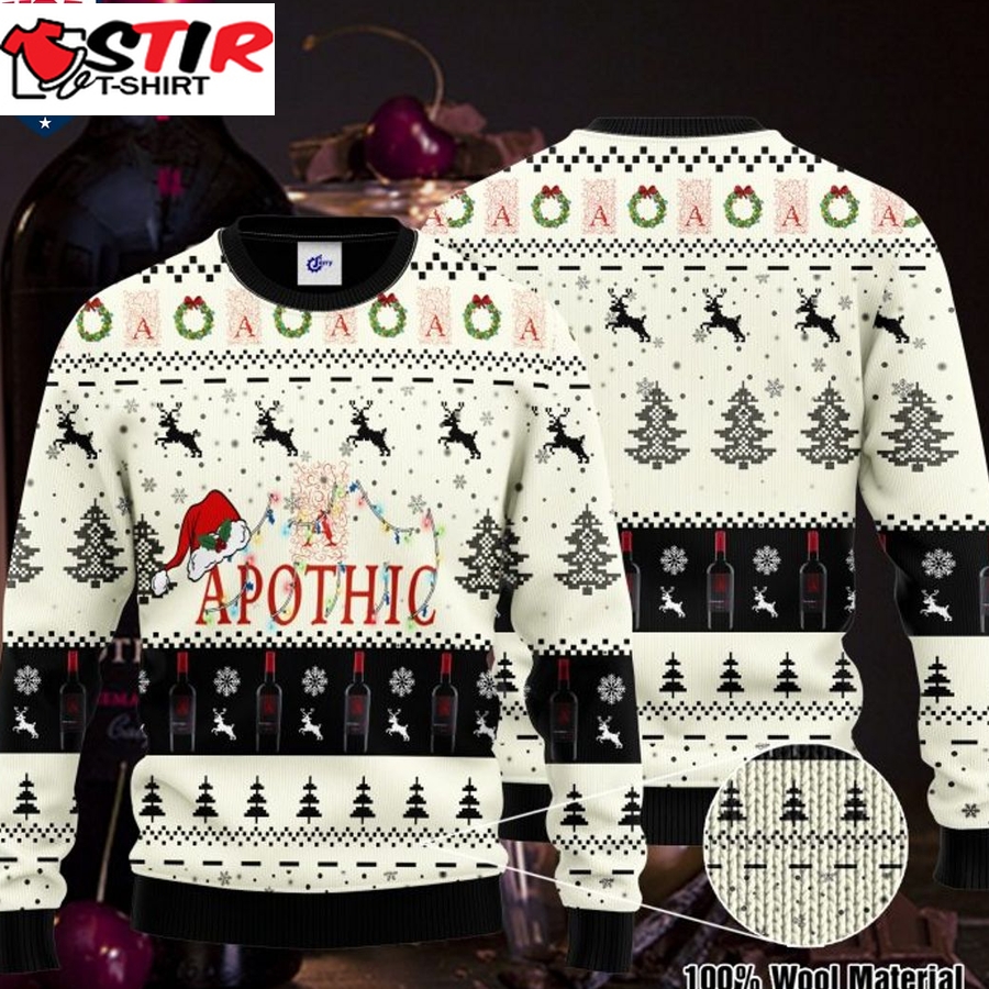 Hot Apothic Santa Hat Ugly Christmas Sweater