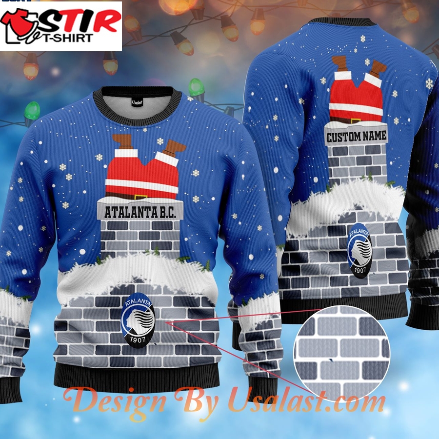 Hot Atalanta Bc Santa Claus Custom Name Ugly Christmas Sweater