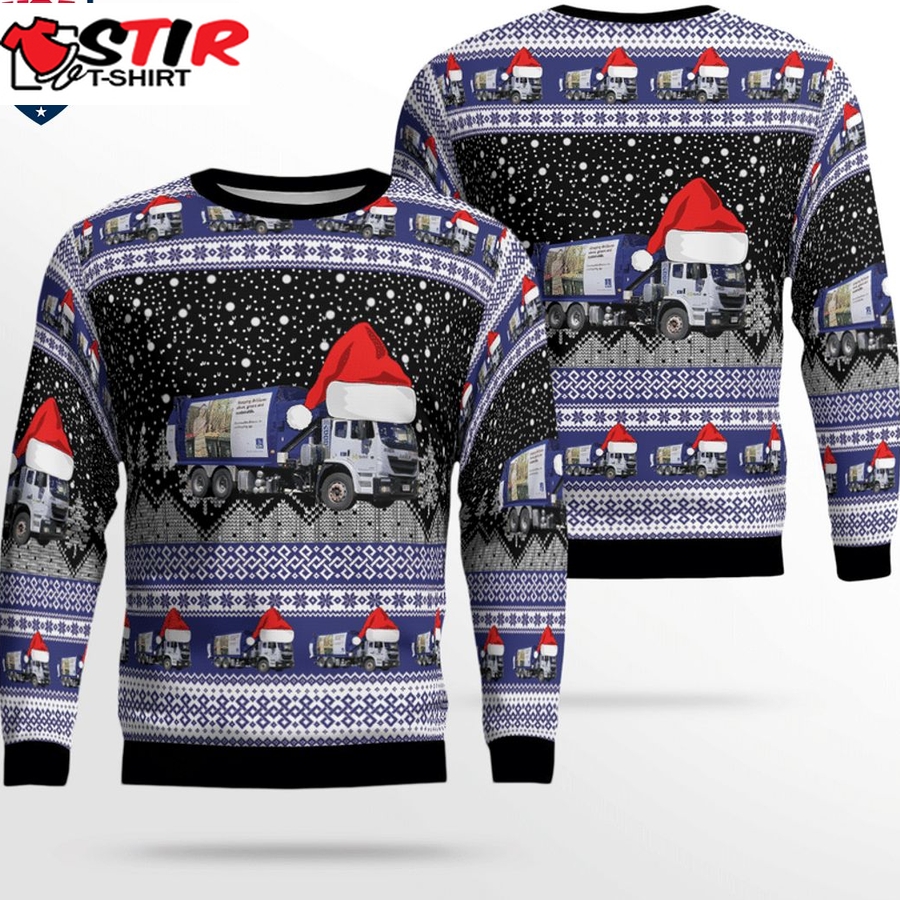 Hot Australian Suez Waste Collection Trucks 3D Christmas Sweater