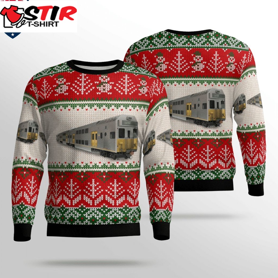 Hot Australian Sydney Trains K Sets Suburban Passenger 3D Christmas Sweater