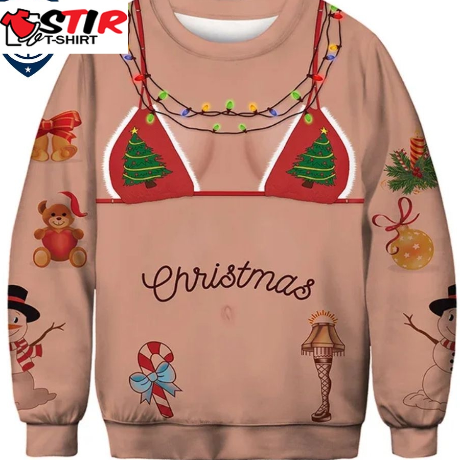 Hot Bikini Christmas Tree Ugly Christmas Sweater