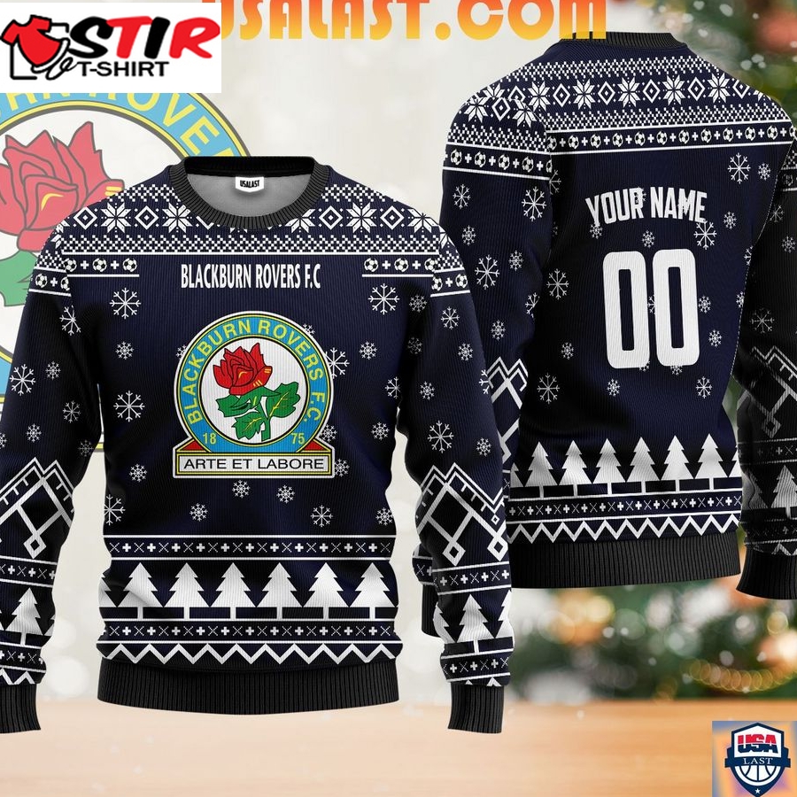 Hot Blackburn Rovers Fc Ugly Christmas Sweater Magenta Version