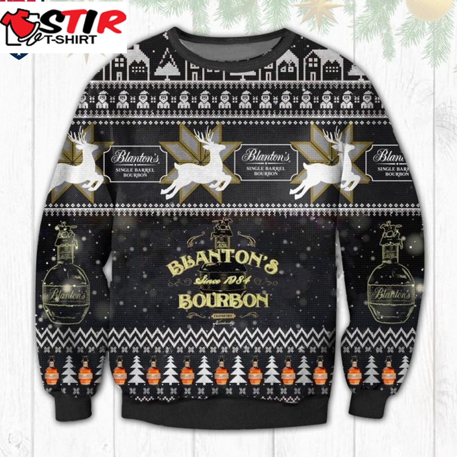 Hot Blanton's Bourbon Ugly Christmas Sweater