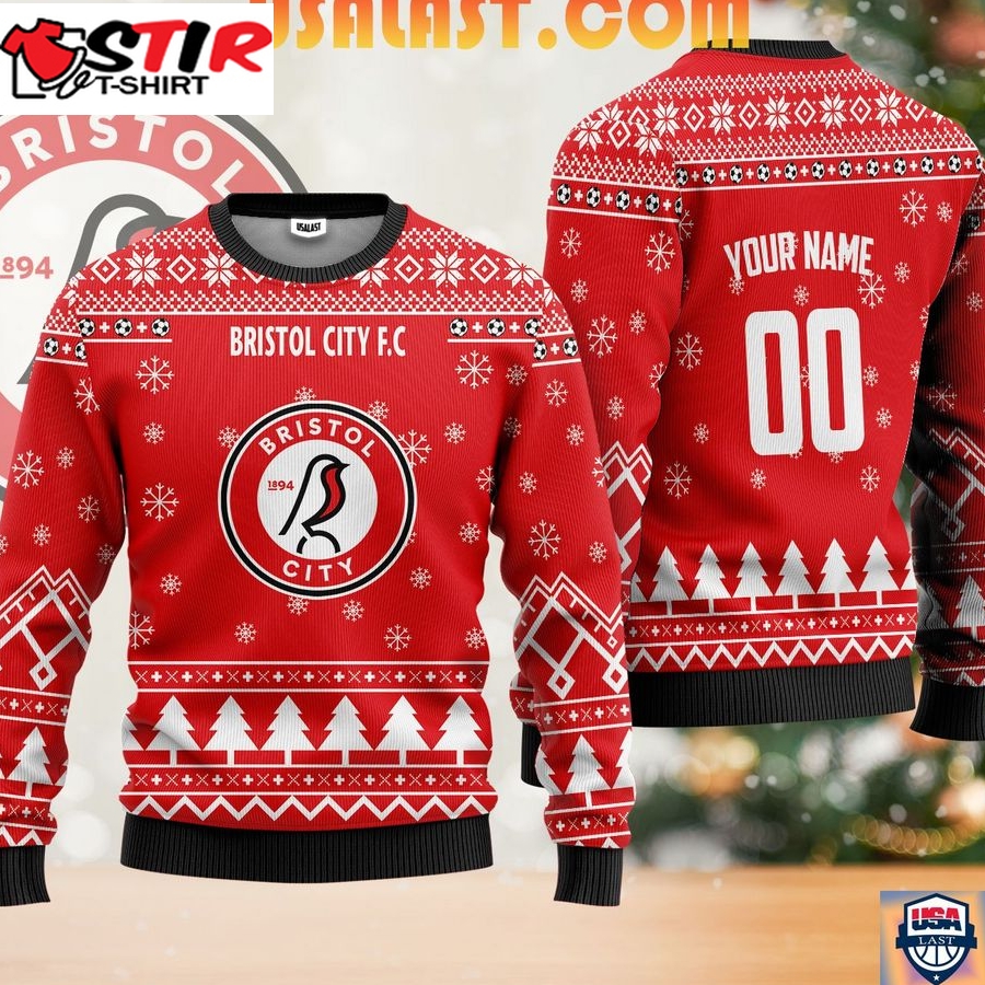 Hot Bristol City Fc Ugly Christmas Sweater Red Version