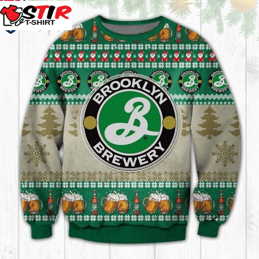 Hot Brooklyn Brewery Ugly Christmas Sweater
