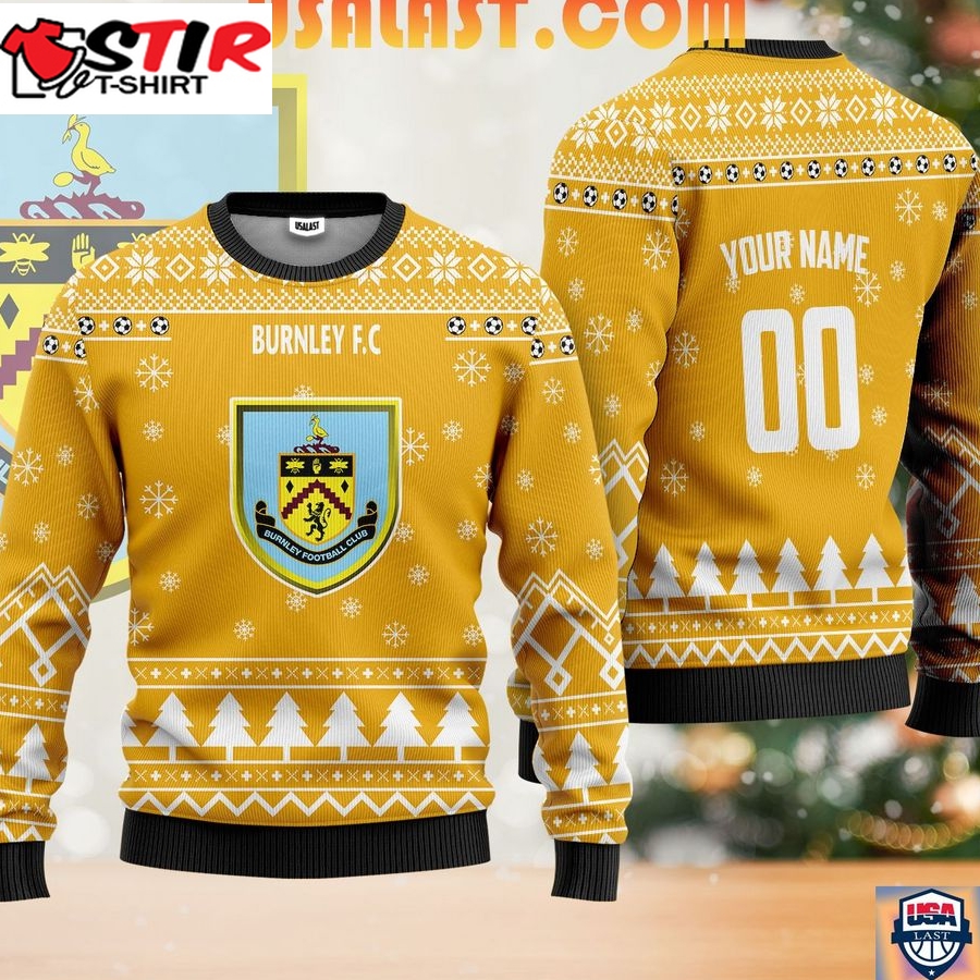 Hot Burnley Fc Ugly Christmas Sweater Gold Version
