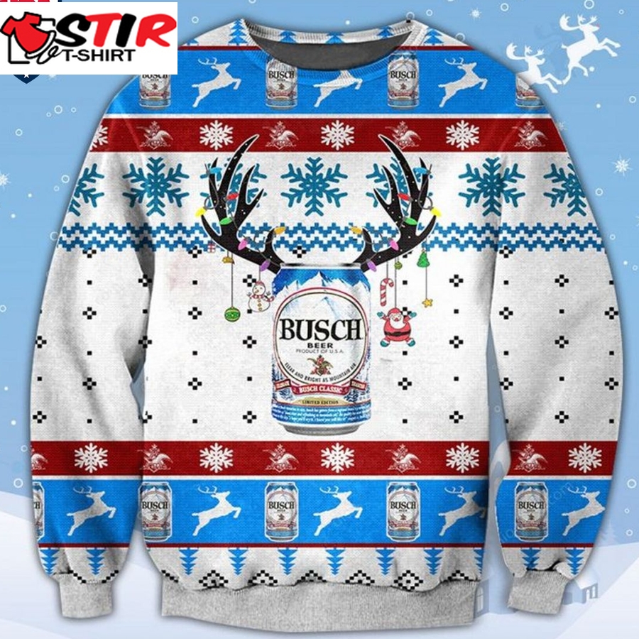 Hot Busch Beer Ver 4 Ugly Christmas Sweater