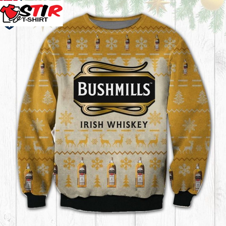 Hot Bushmills Irish Whiskey Ugly Christmas Sweater