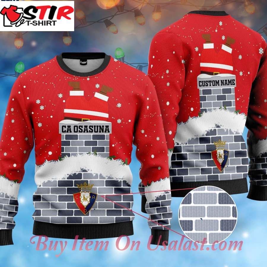 Hot Ca Osasuna Santa Claus Custom Name Ugly Christmas Sweater