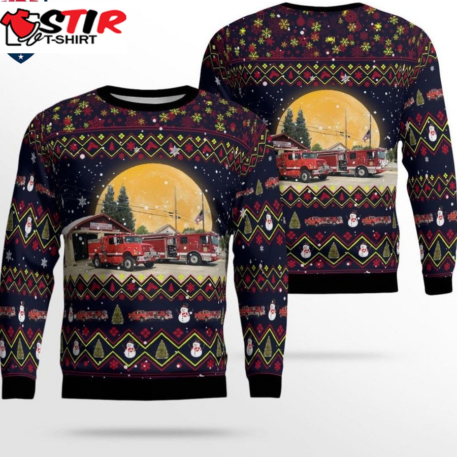 Hot California Calaveras Consolidated Fire Protection District 3D Christmas Sweater