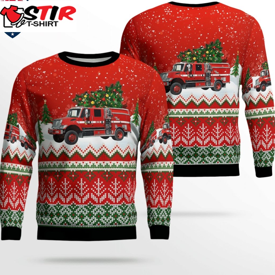 Hot California Department Of Forestry And Fire Protection Type 3 Wildland Contract 3D Christmas Sweater